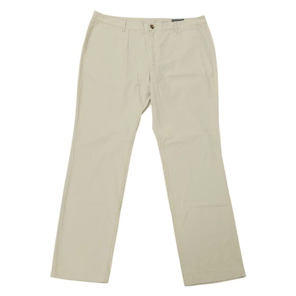 Bonobos Pants Mens 38x32 Beige Slim Flat Front Cotton Chino Casual Work Office - Picture 1 of 12